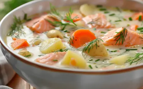 En krämig laxsoppa med potatis, morötter och dill. En härlig squashsoppa med potatis som värmer.